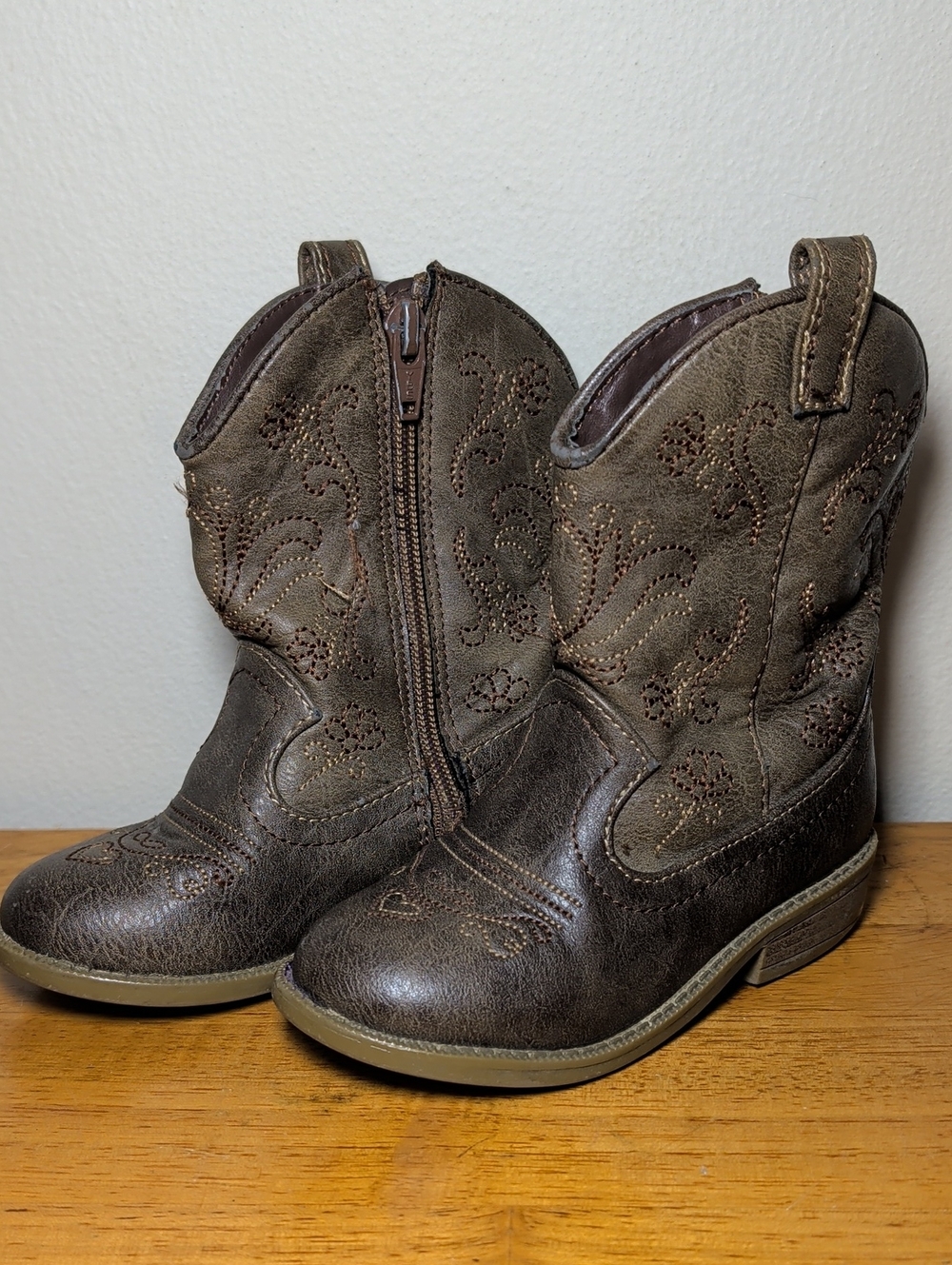 Cat & Jack Cowgirl Boots Brown Western Toddler Girls Size 8